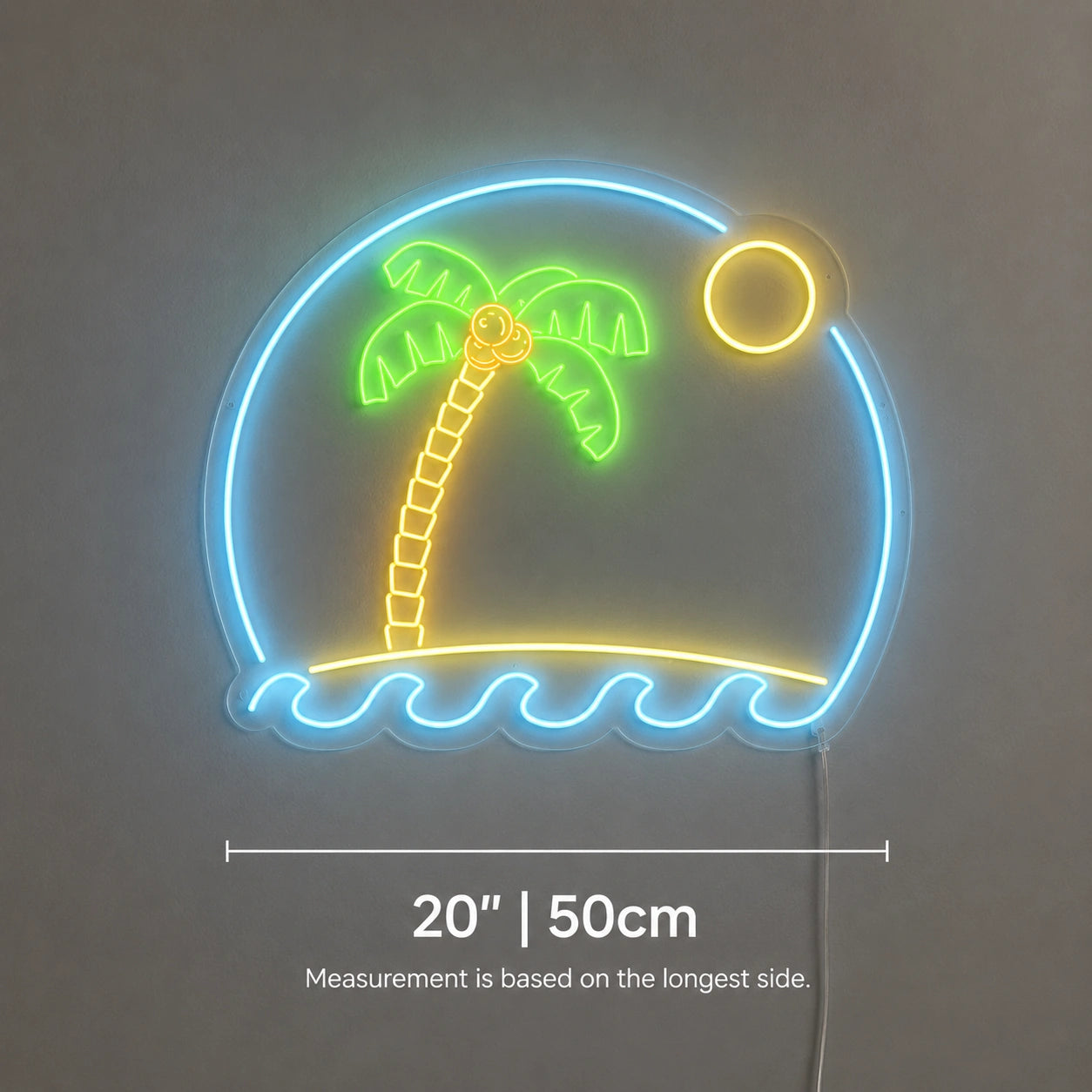 Tropical Palm Beach Neon Sign LED Neon Sign size image