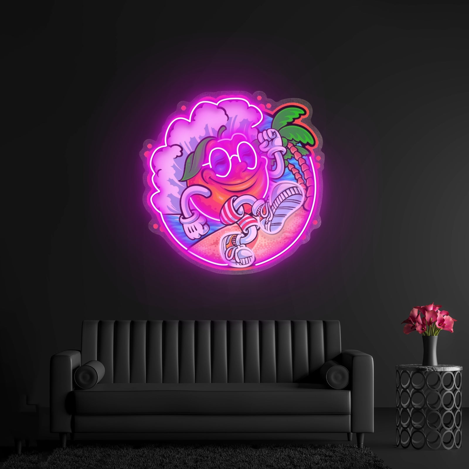 Tropical Sunrise Orange Cartoon Led Neon Sign Light Custom Led Signs - Shineneon