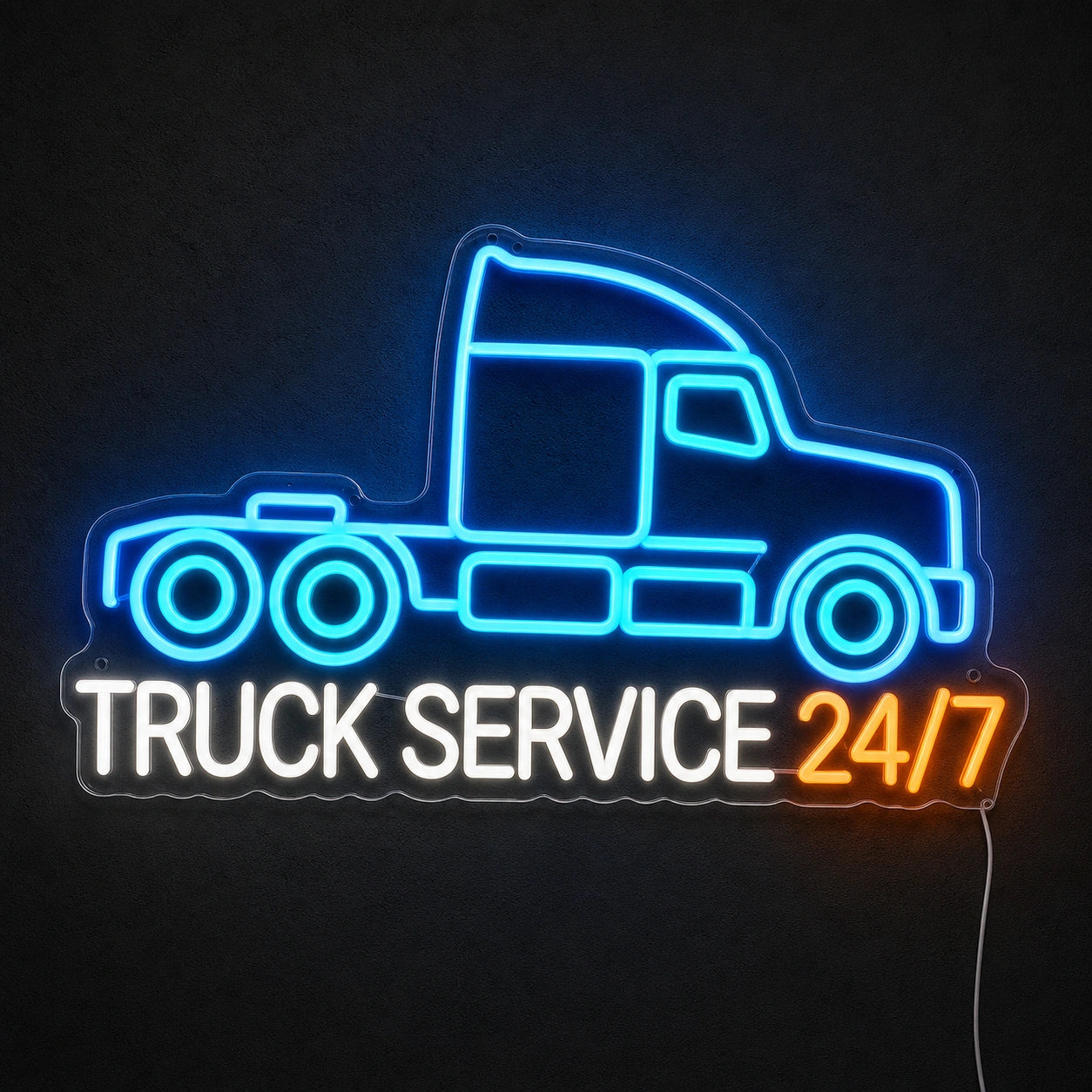 Truck Service 24 7 LED Neon Sign main product image