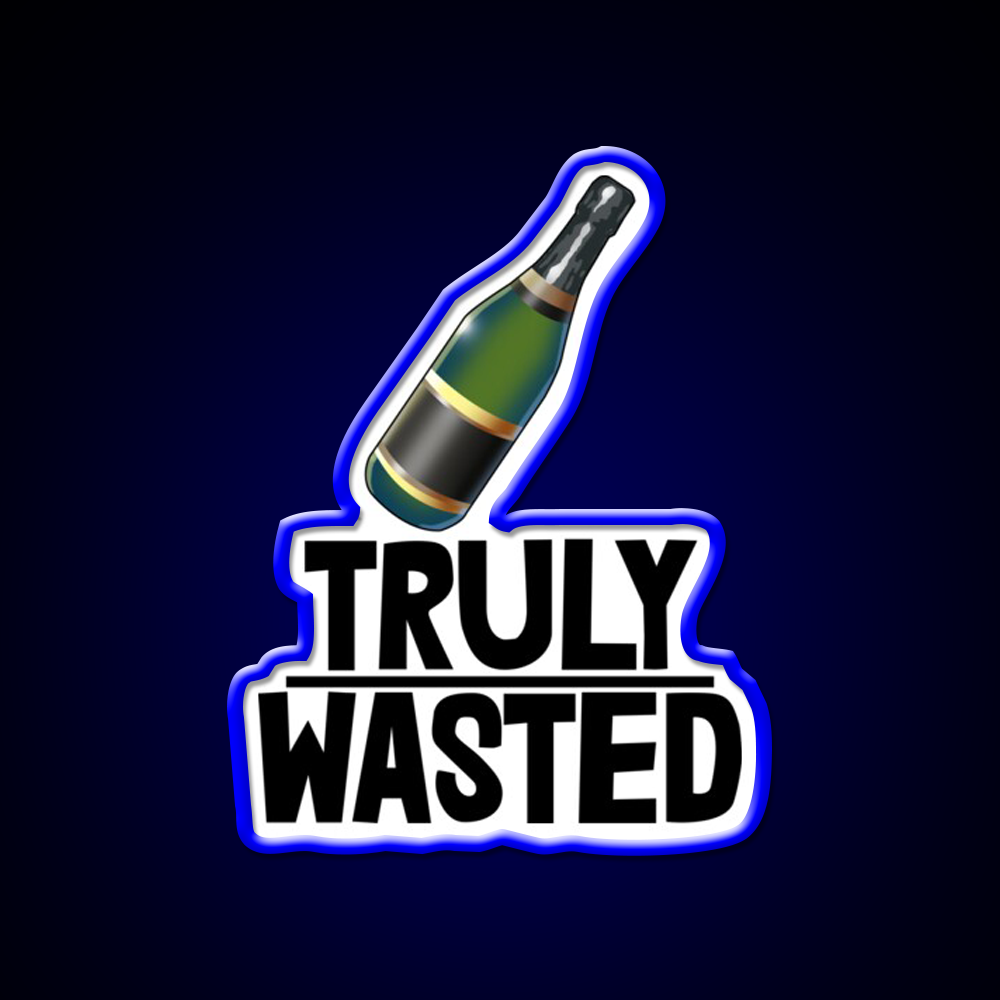 Truly Wasted Alcohol Man Cave Bar Led Neon Sign Rgb Color