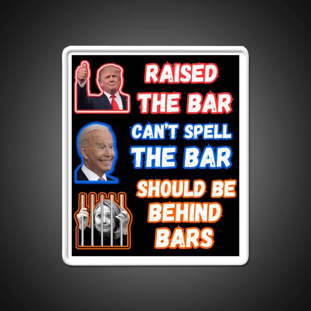 Trump Raised The Bar Man Cave Bar Led Neon Sign