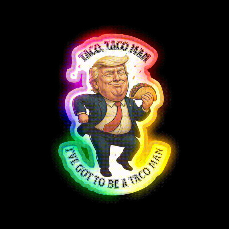 Trump Taco Man Taco Led Neon Sign Mexican Food Sign Rgb Color - LED neon sign close-up detail