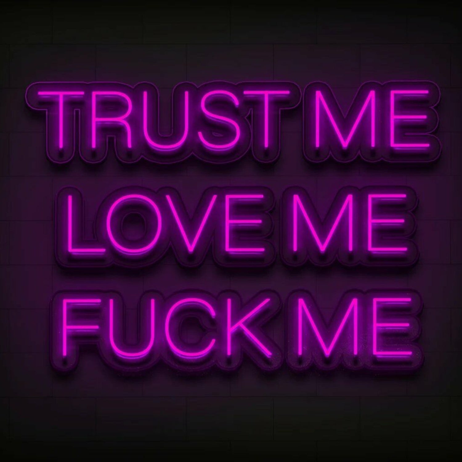Trust Me Love Me Fck Me Neon Sign For Wall Decor | Shineneon