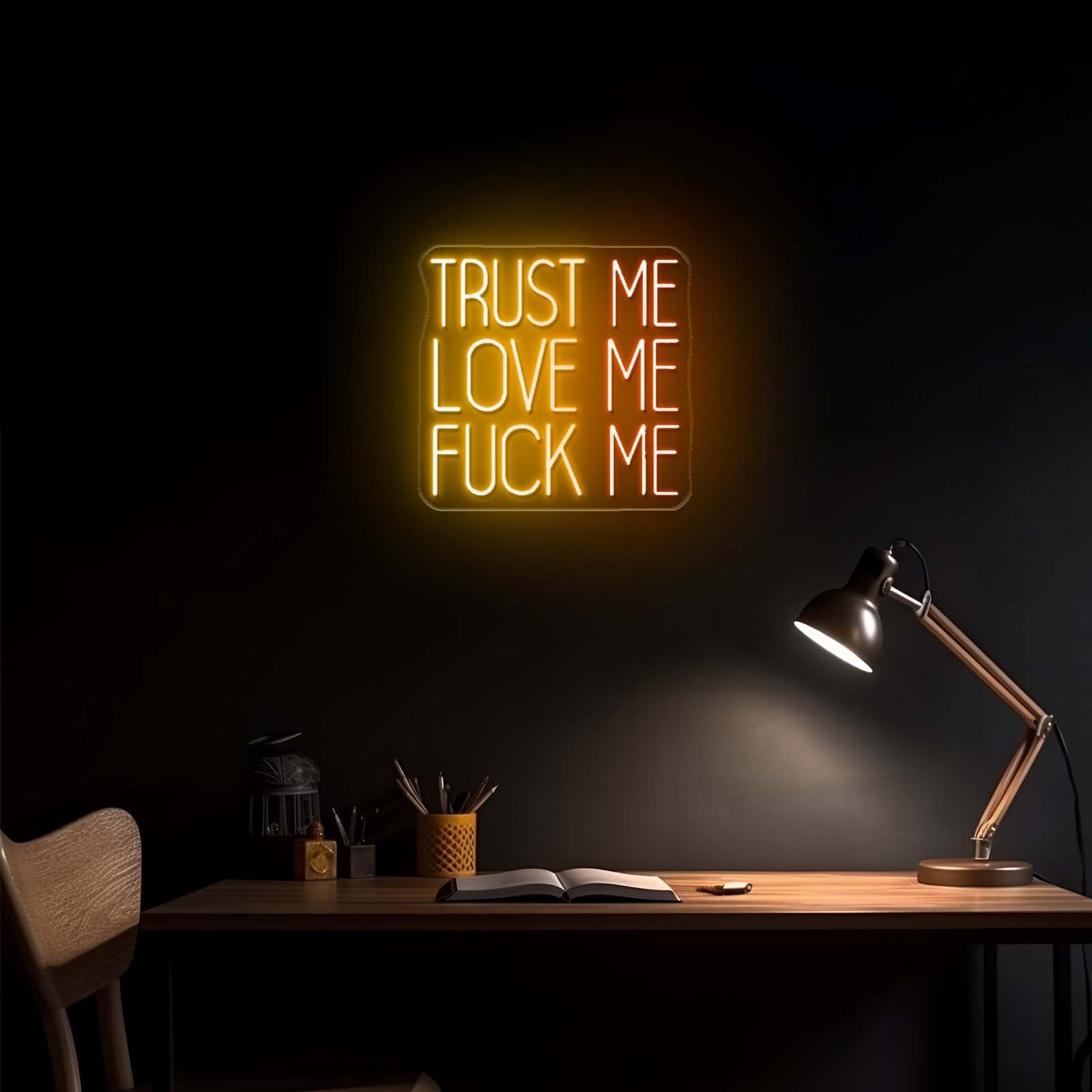 Trust Me Love Me Fuck Me Neon Sign For Room Neon Led Lights - Shineneon