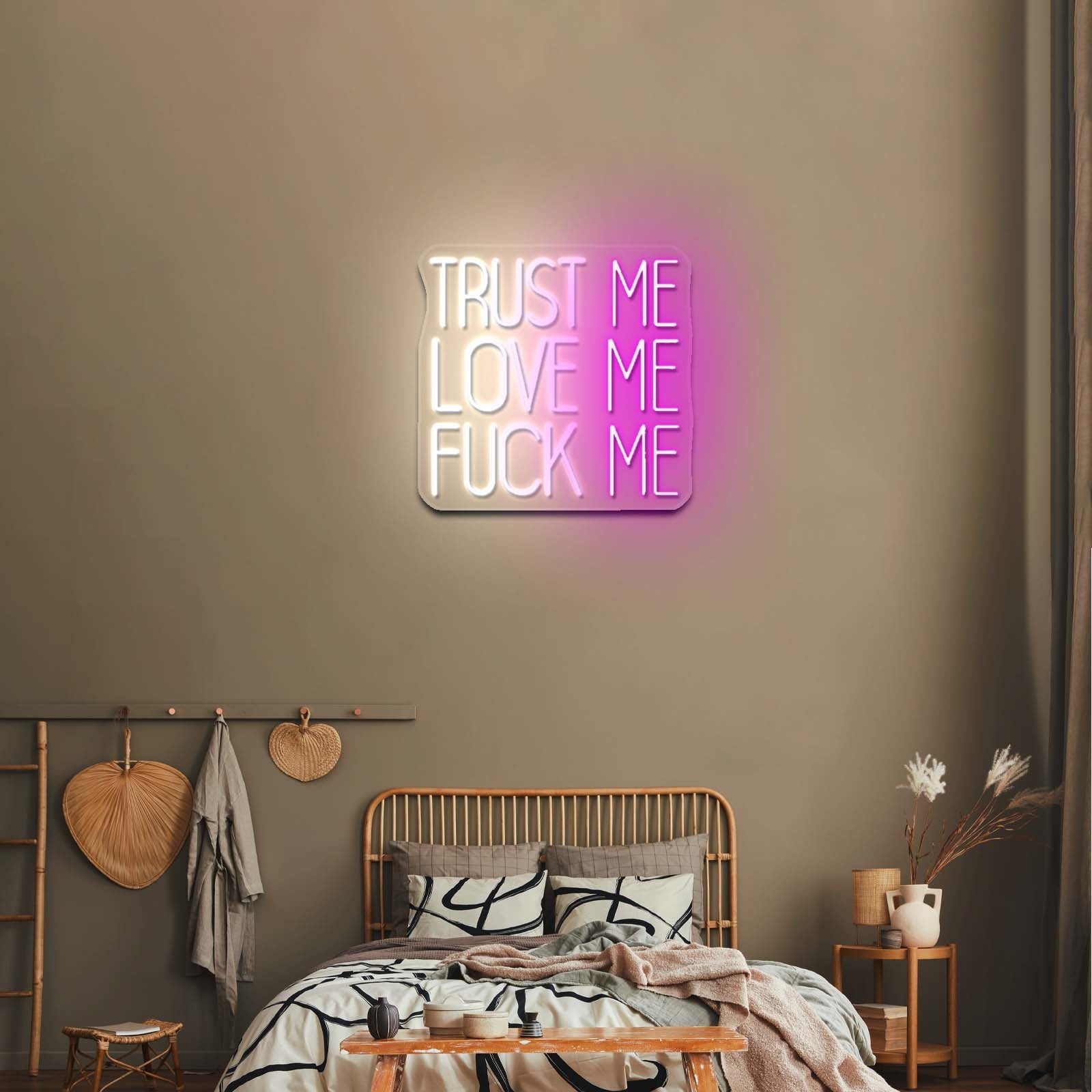 Trust Me Love Me Fuck Me Neon Sign For Room Neon Led Lights - Shineneon