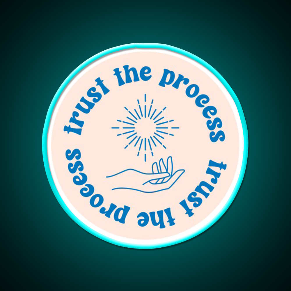 Trust The Process Cafe Led Neon Sign Espresso Bar Art Rgb Color