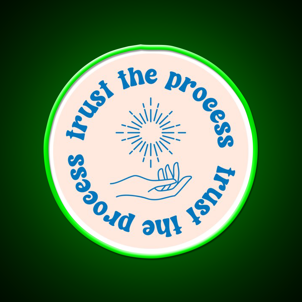 Trust The Process Cafe Led Neon Sign Espresso Bar Art Rgb Color