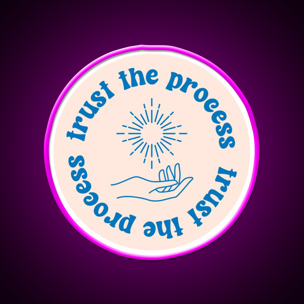 Trust The Process Cafe Led Neon Sign Espresso Bar Art Rgb Color