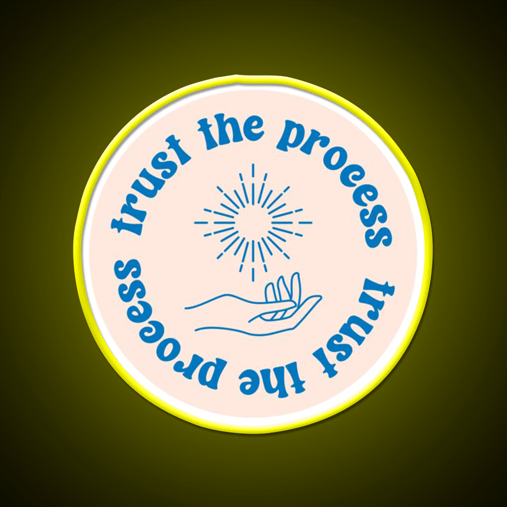 Trust The Process Cafe Led Neon Sign Espresso Bar Art Rgb Color