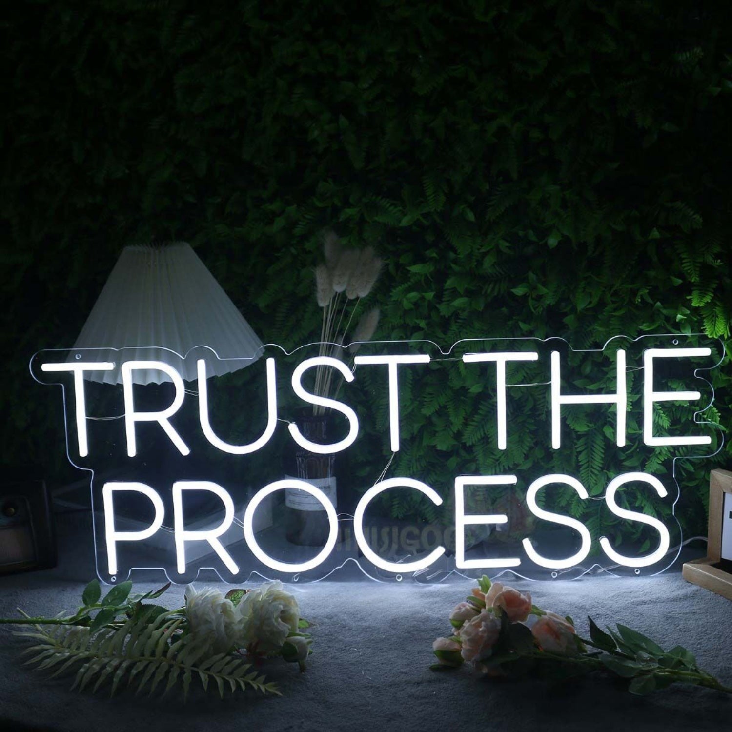 Trust The Process White Led Neon Sign | Shineneon