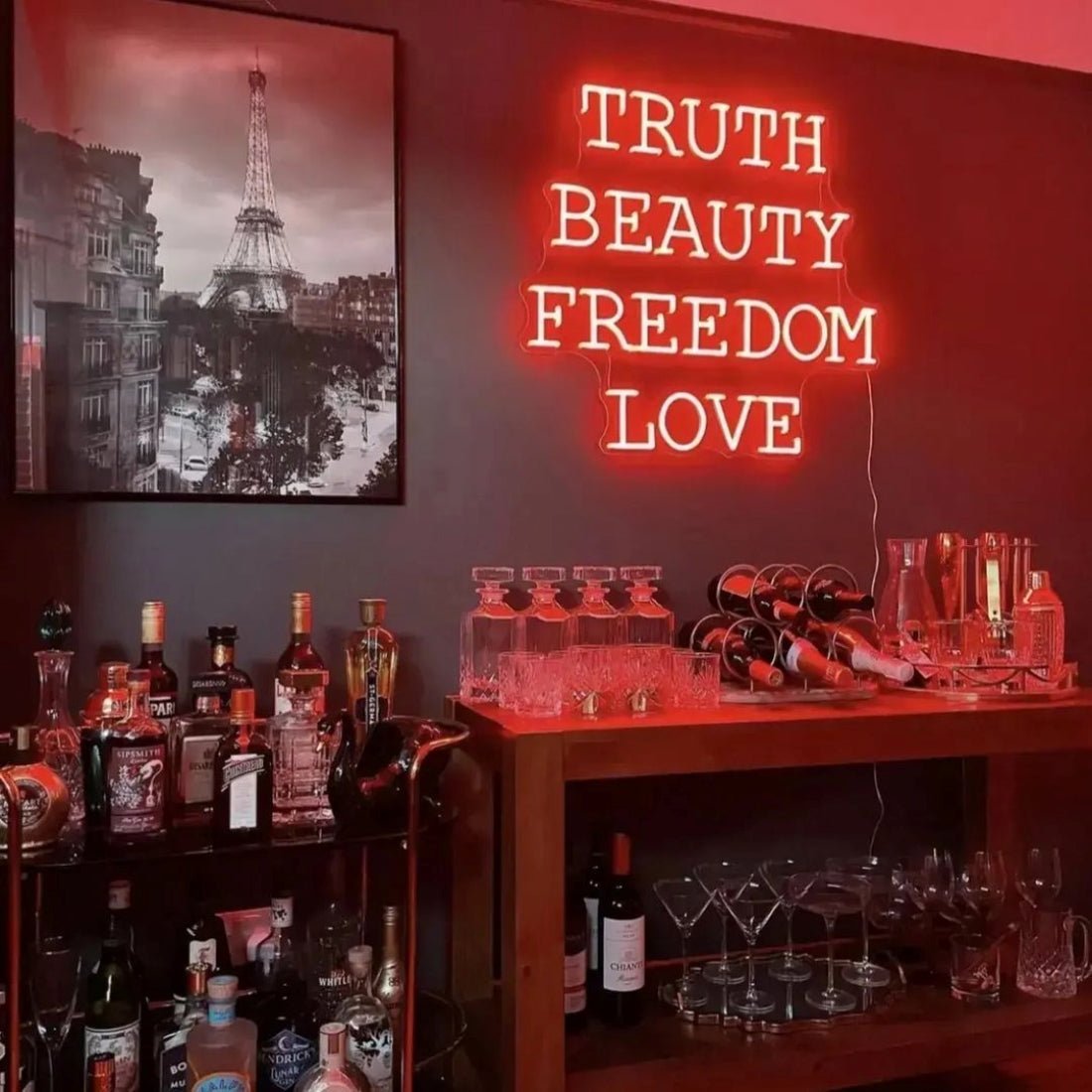 Truth Beauty Freedom Love Led Sign Business Neon Sign - Shineneon