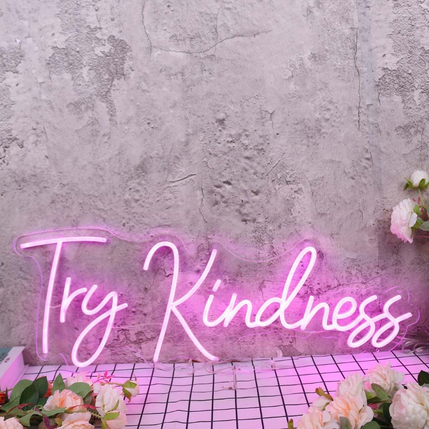 Try Kindness Purple Led Neon Sign - Shineneon