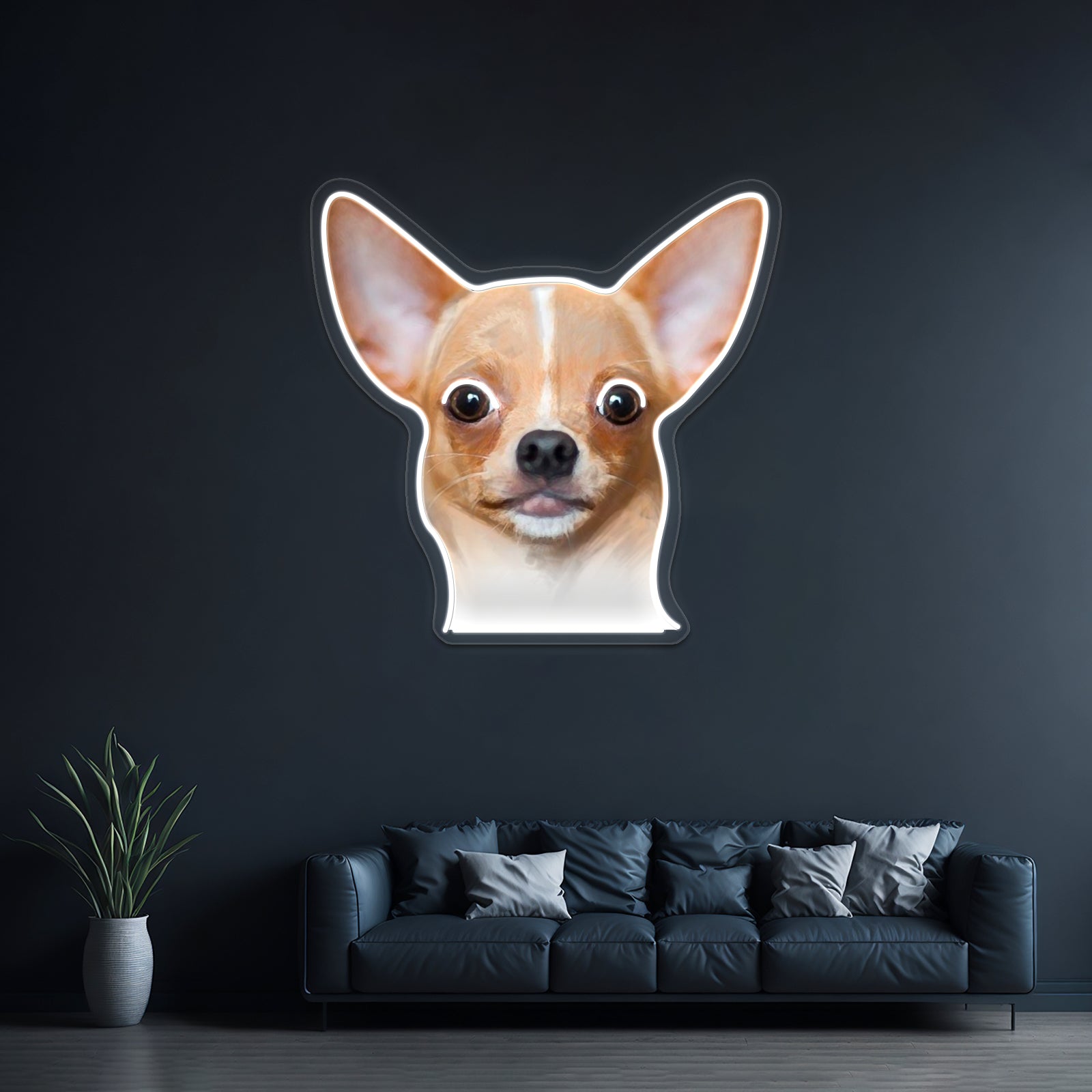Tshirt Funny Dog Chiwawa Chihuahua Dog Wall Artwork Neon Signs | Shineneon