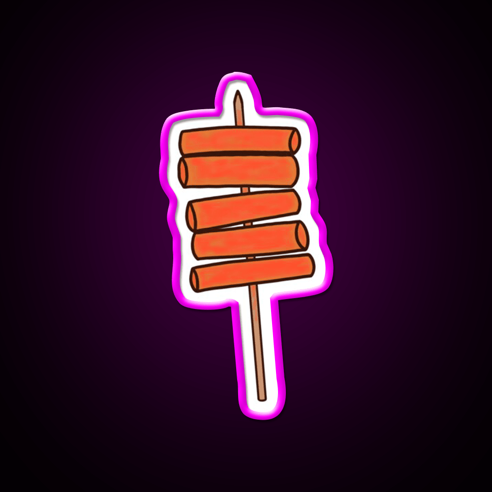 Tteokbokki Skewer Snack Food Led Neon Sign Rgb Color - Shineneon