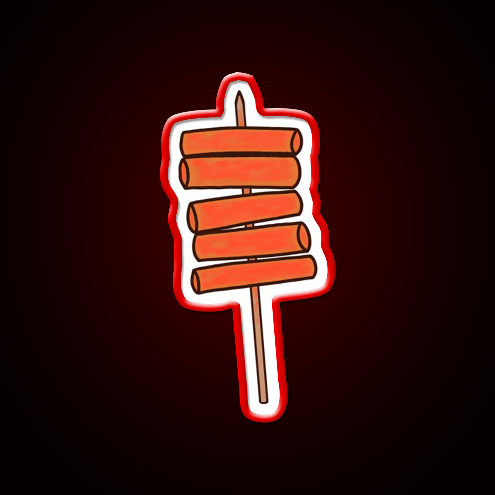 Tteokbokki Skewer Snack Food Led Neon Sign Rgb Color - Shineneon
