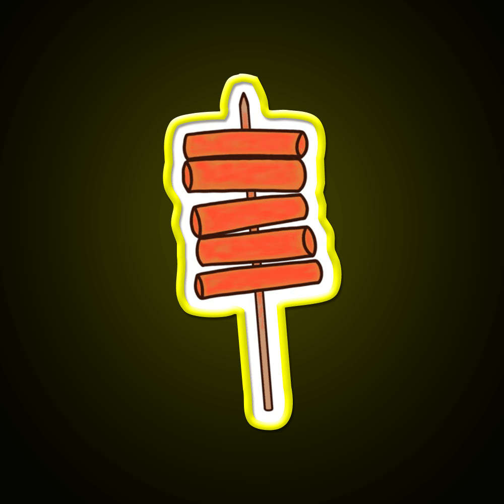 Tteokbokki Skewer Snack Food Led Neon Sign Rgb Color - Shineneon