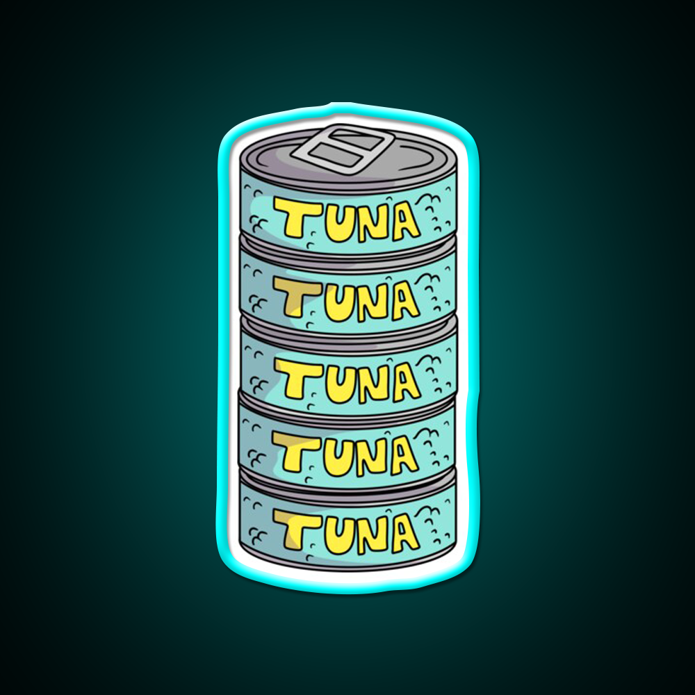 Tuna Cans Gym Fitness Led Neon Sign Rgb Color - Size and dimension reference