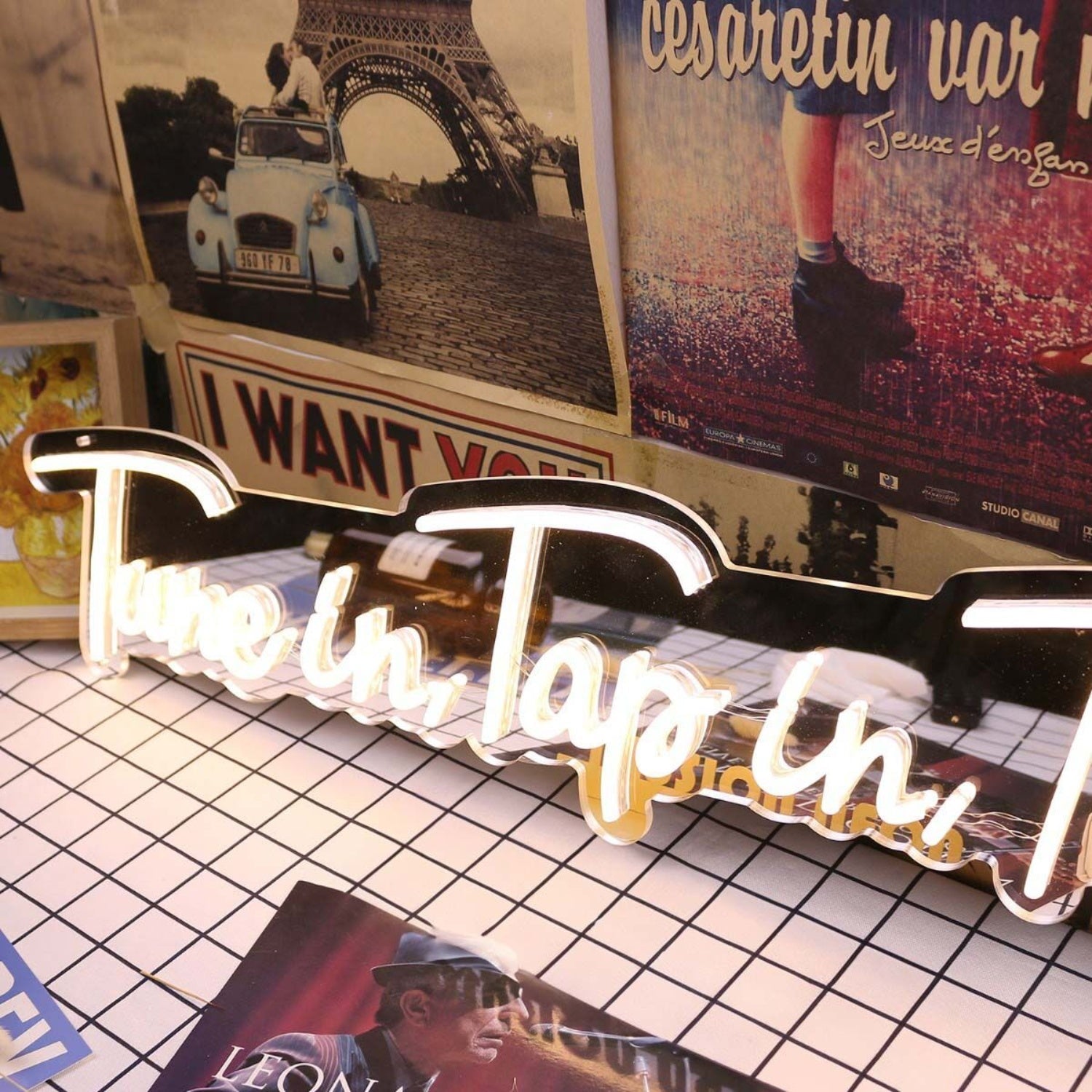 Tune In Tap In Turn On Yellow Led Neon Sign - Shineneon