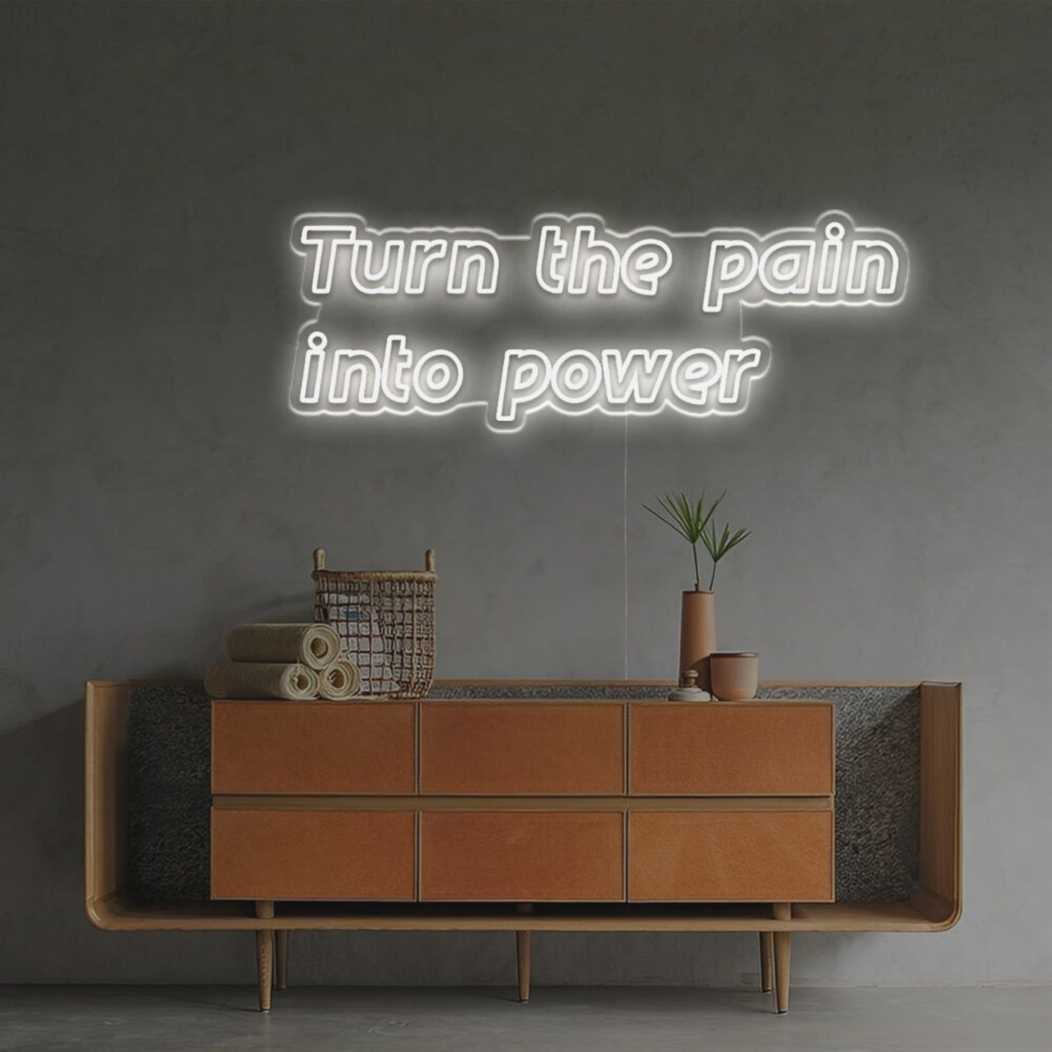 Turn The Pain Into Power Led Neon Sign | Shineneon