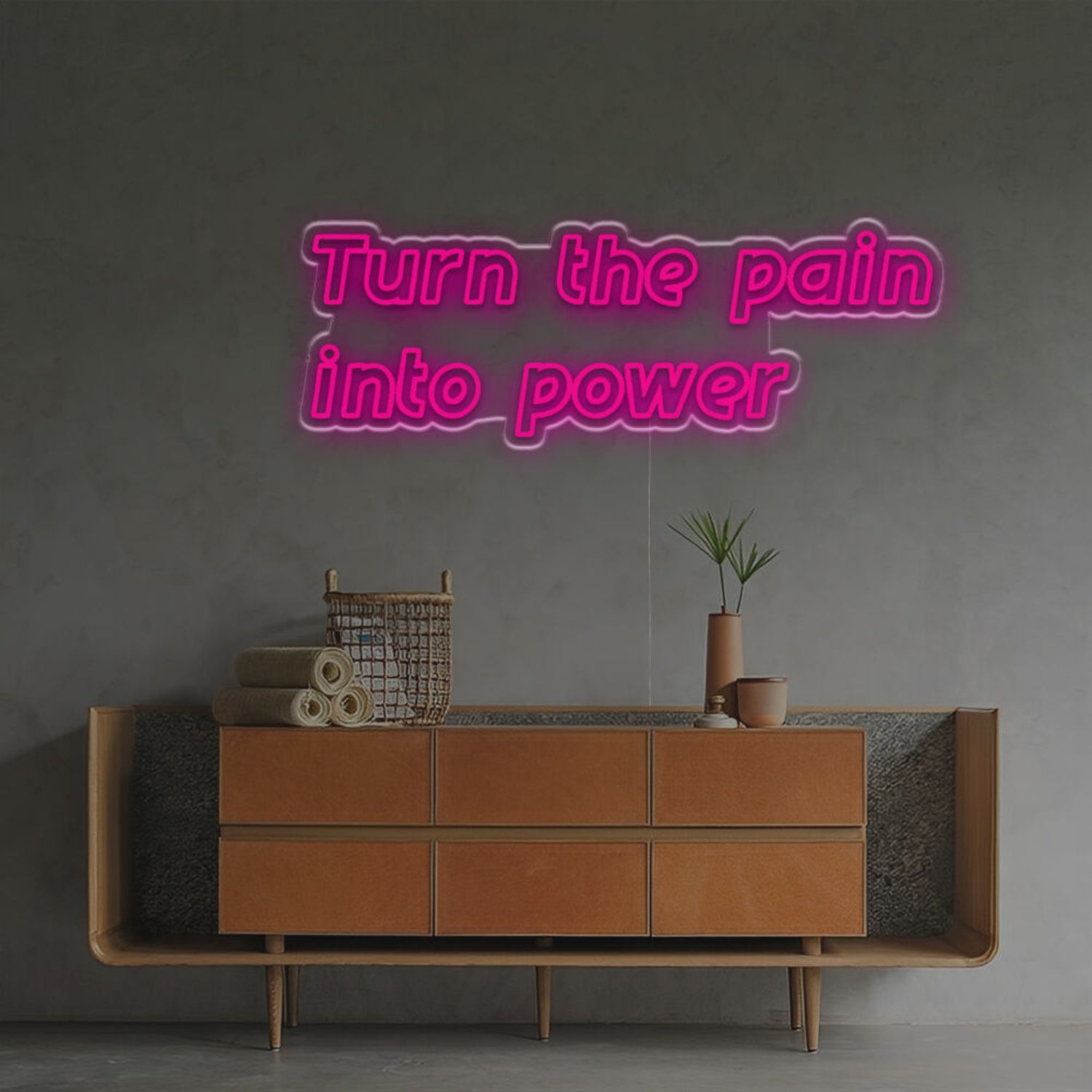 Turn The Pain Into Power Led Neon Sign | Shineneon