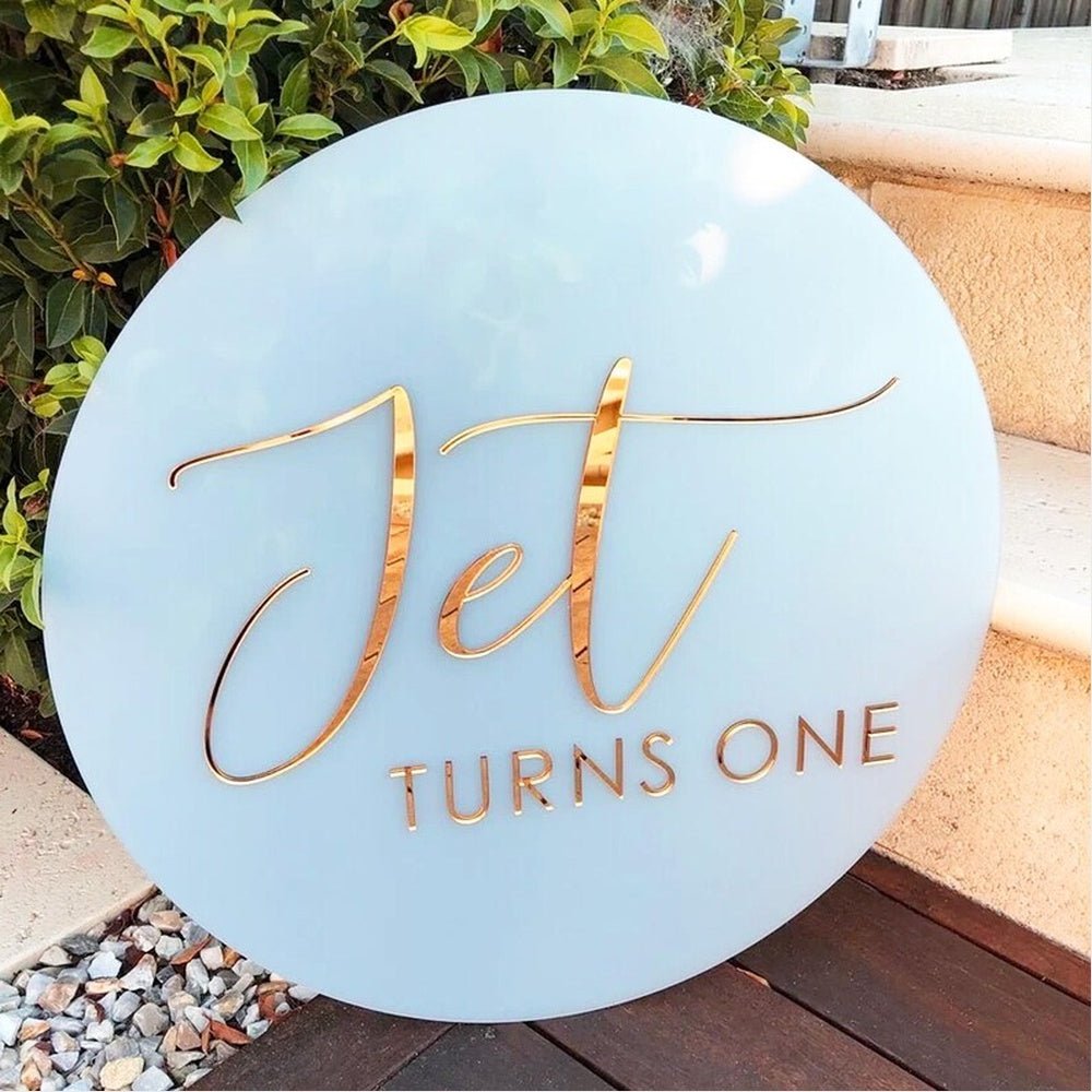 Turns One Acrylic Business Logo Sign - Shineneon