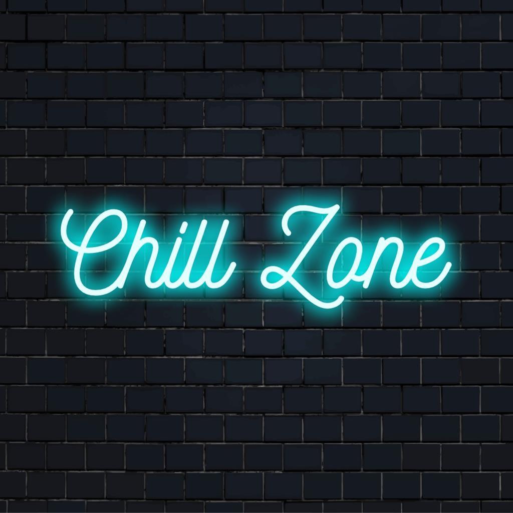 Turquoise Cursive Chill Zone Led Neon Sign For Lounge Cafe Bar Decor | Shineneon