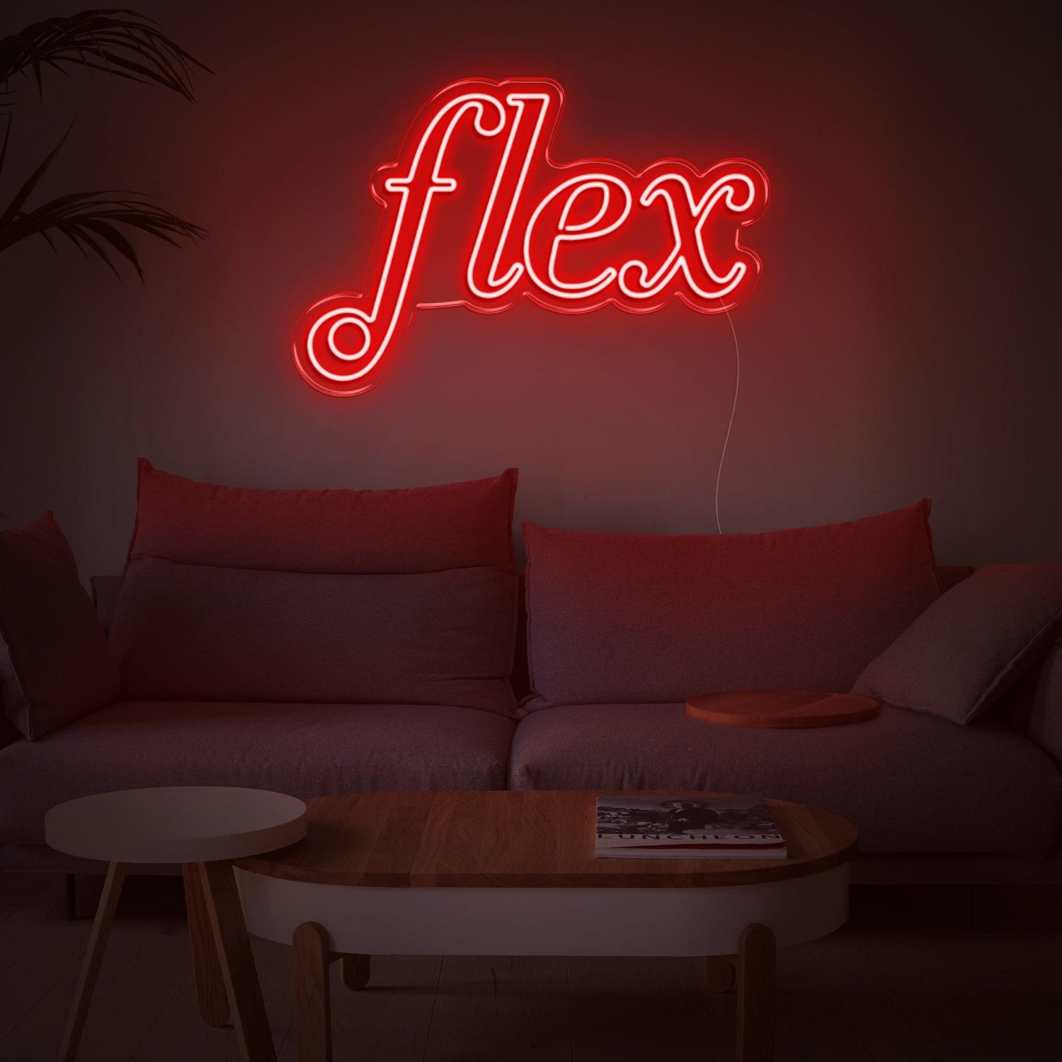 Turquoise Flex Curvy Font Led Neon Sign For Home Living Room Wall Decor | Shineneon