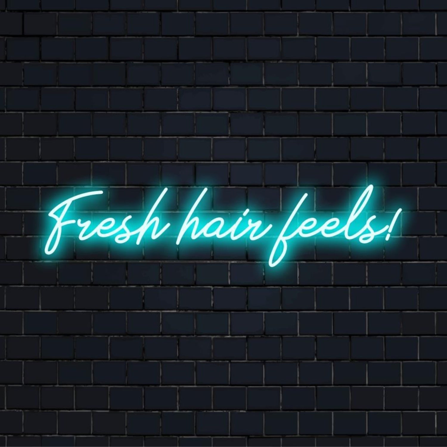 Turquoise Fresh Hair Feels Led Neon Sign For Salon Wall Decor | Shineneon