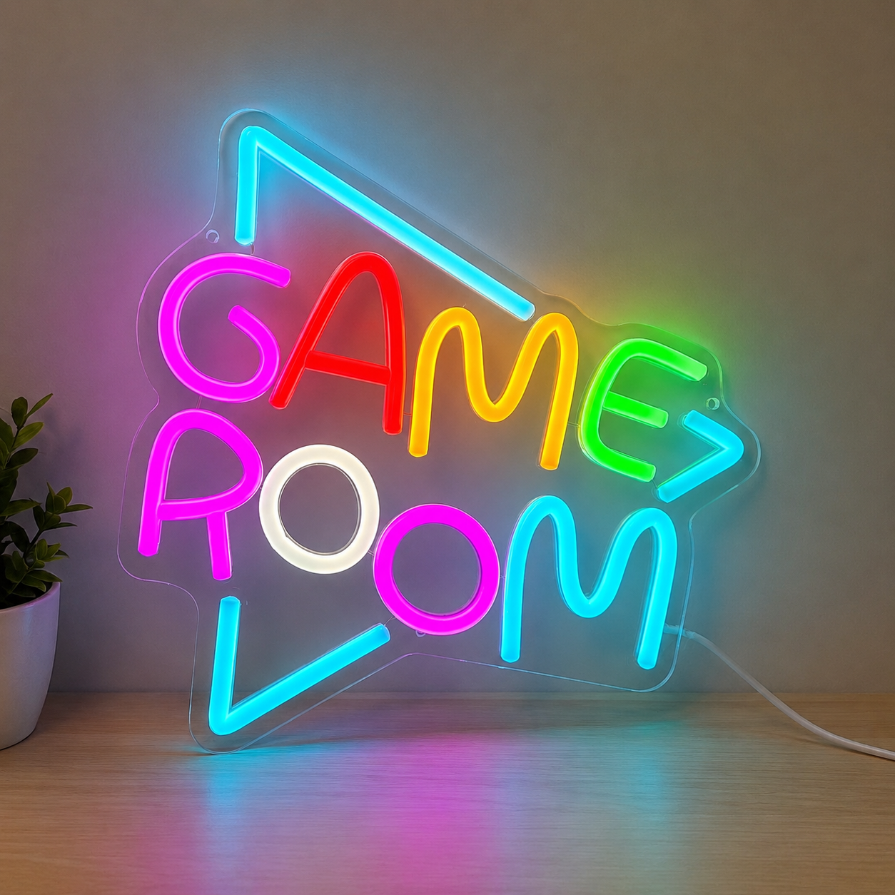 Turquoise Game Room Retro LED Neon Sign main product image