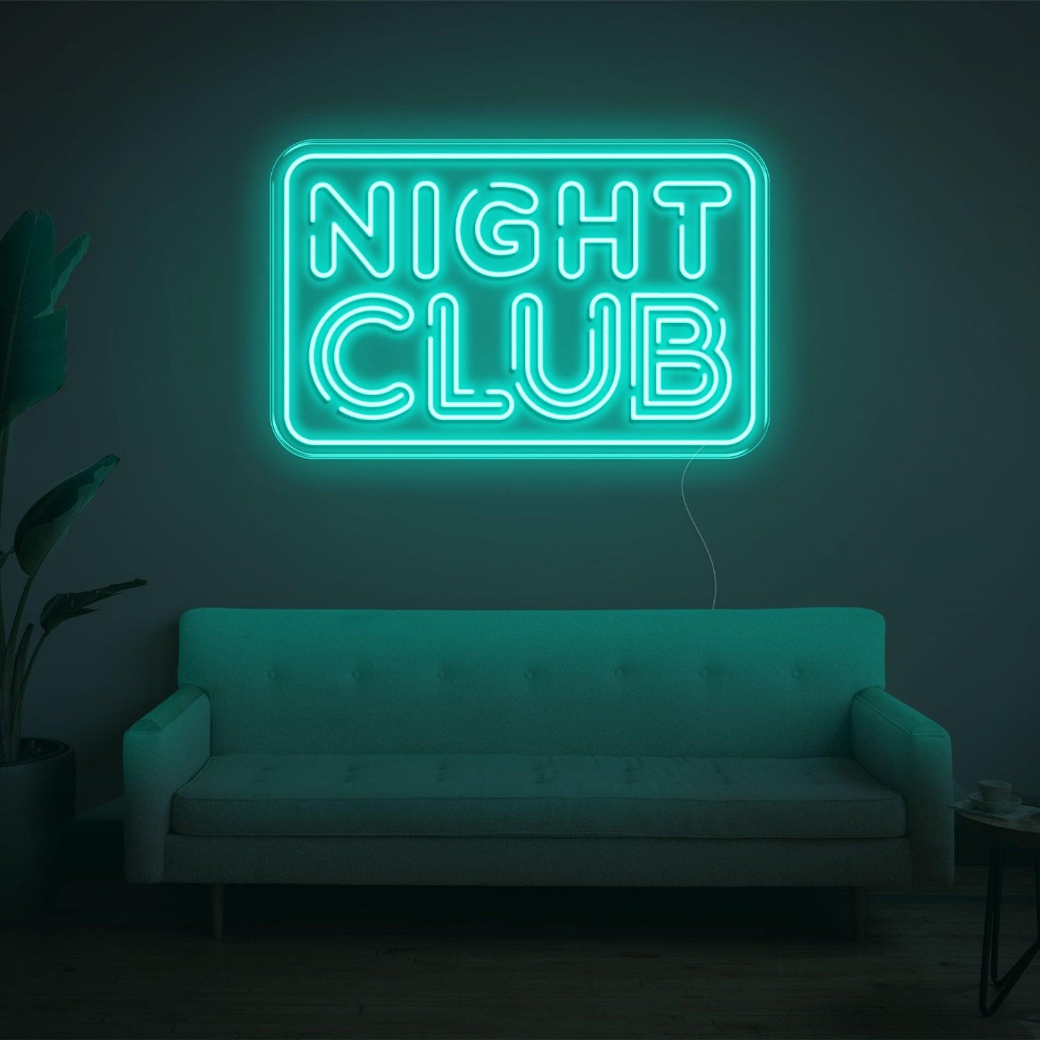 Turquoise Night Club Led Neon Sign For Retro-Themed Parties And Lounge Decor | Shineneon