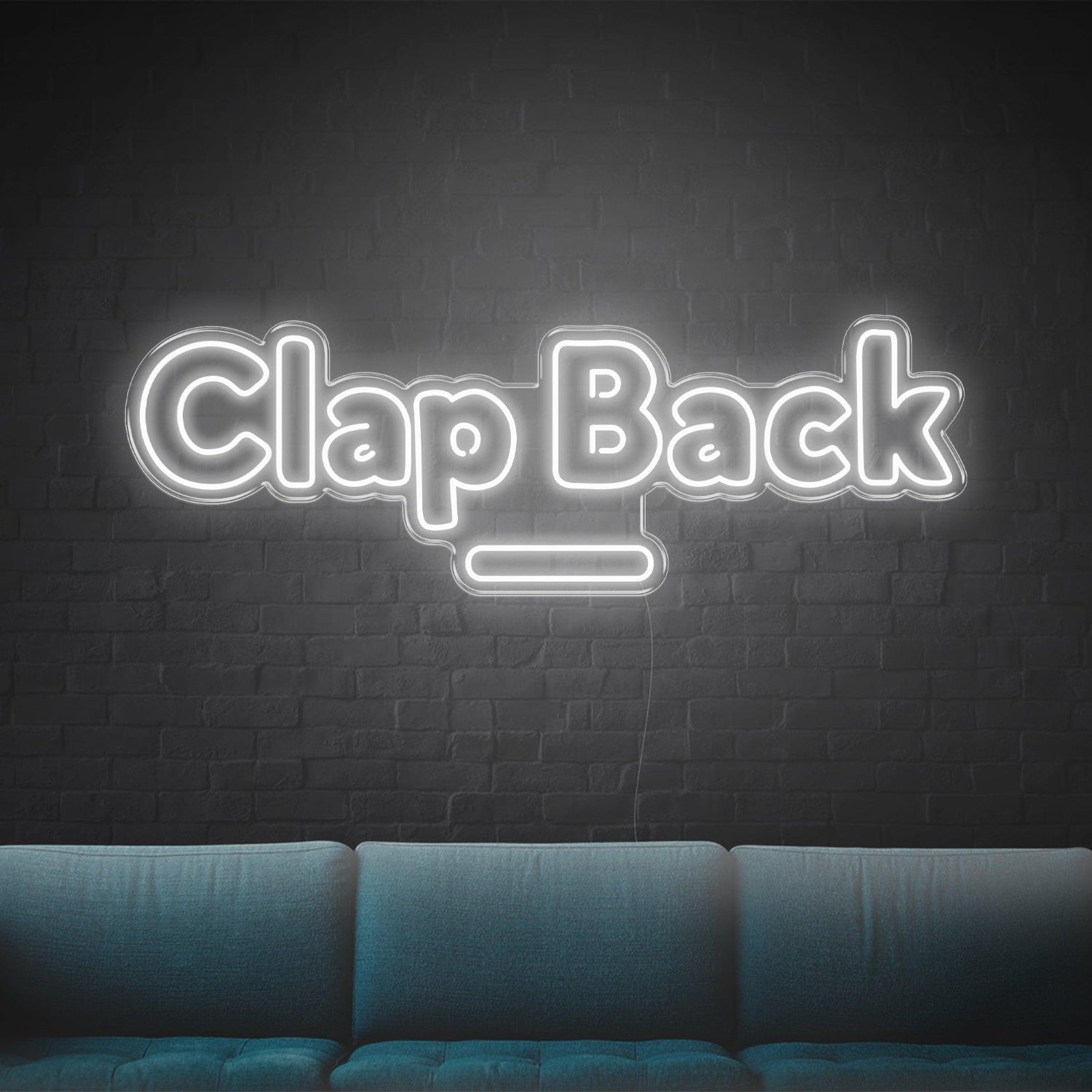 Turquoise Retro Clap Back Led Neon Sign For Home Bar Decor | Shineneon