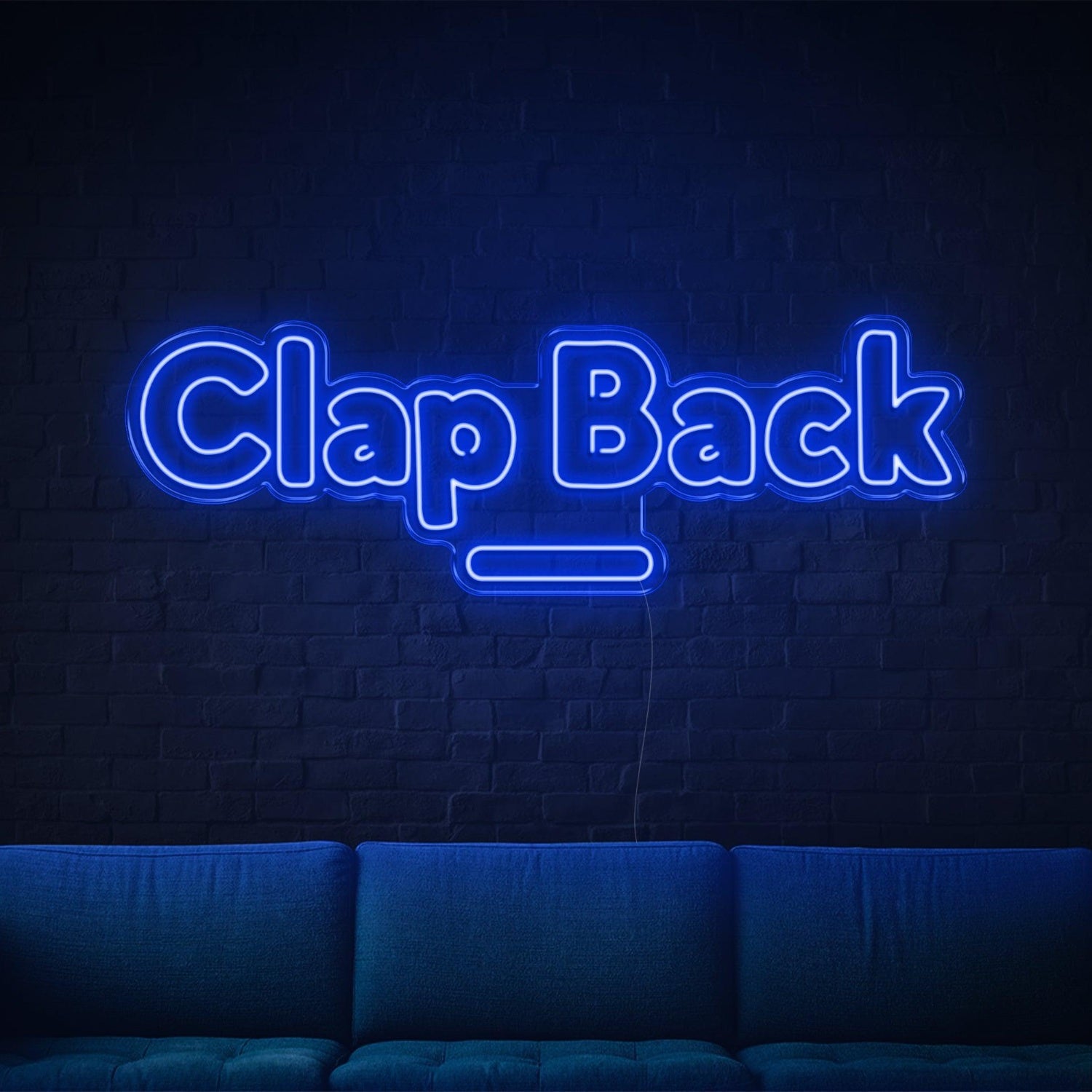 Turquoise Retro Clap Back Led Neon Sign For Home Bar Decor | Shineneon