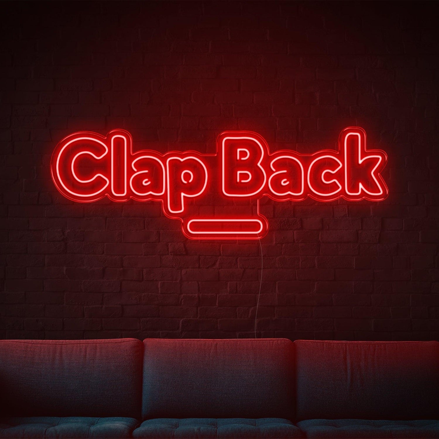Turquoise Retro Clap Back Led Neon Sign For Home Bar Decor | Shineneon