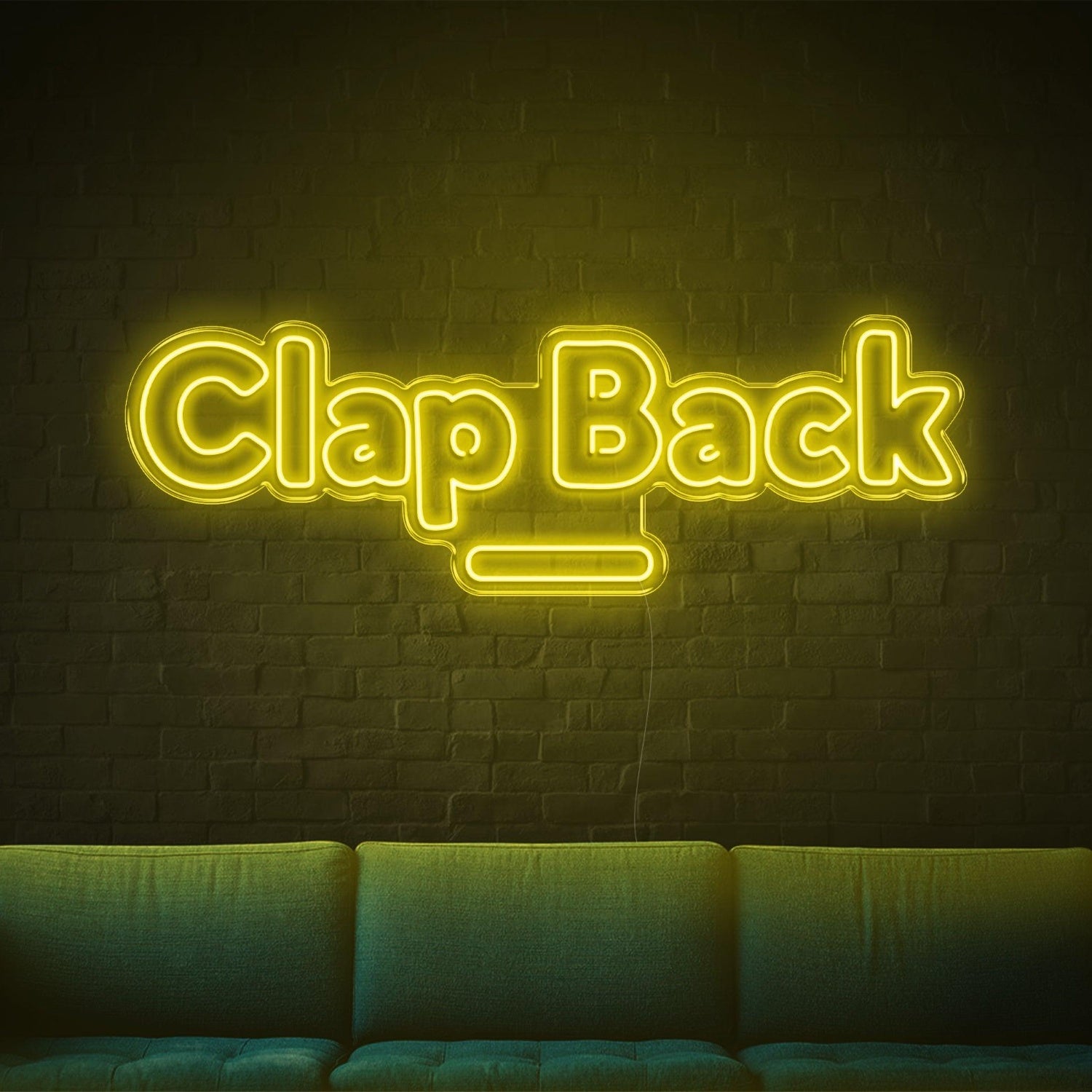 Turquoise Retro Clap Back Led Neon Sign For Home Bar Decor | Shineneon