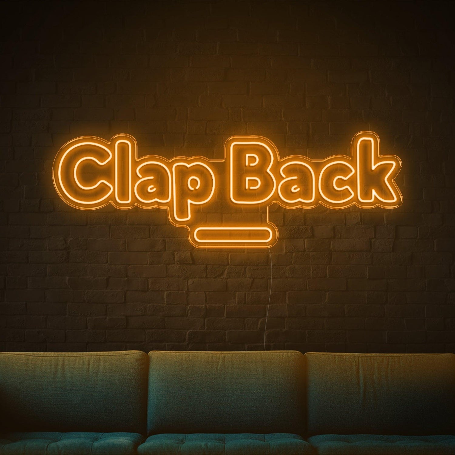 Turquoise Retro Clap Back Led Neon Sign For Home Bar Decor | Shineneon