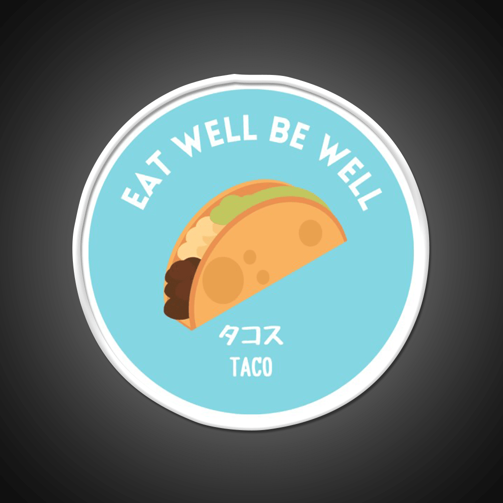 Turquoise Taco Mexican Japanese Junk Food Snack Food Led Neon Sign Rgb Color - Shineneon