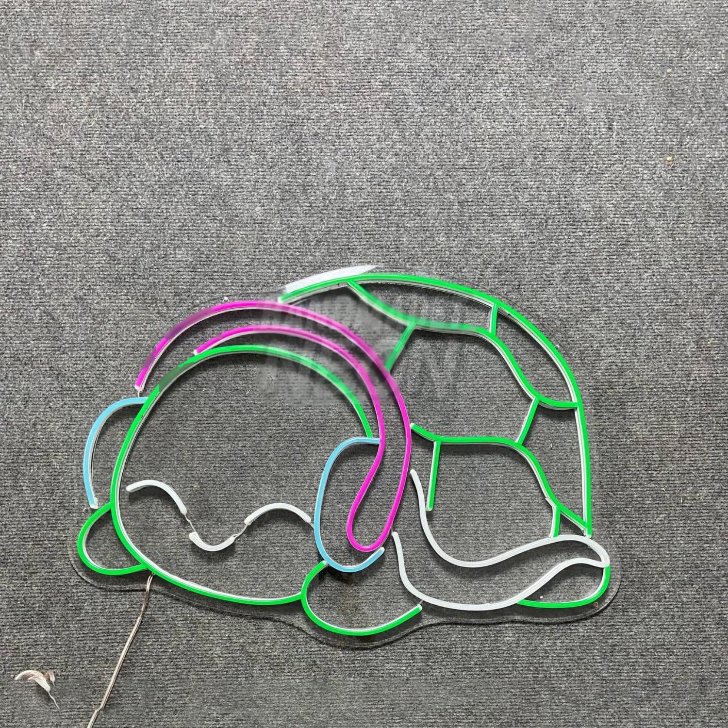 Turtle Listening Music Led Sign For Kid Room Bedroom Wall Art | Shineneon