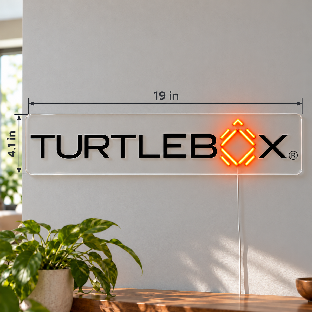 Lizzi's Custom LED Neon Sign - TURTLEBX 19inch