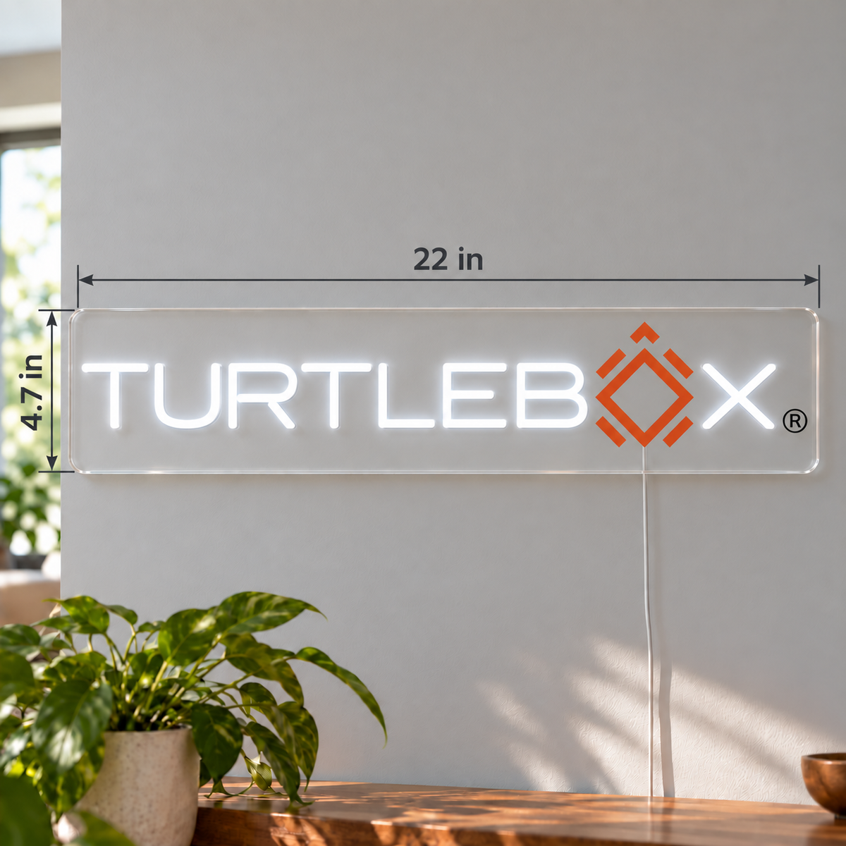 Lizzi's Custom LED Neon Sign - TURTLEBX 19inch