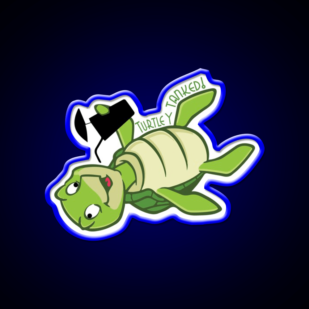 Turtley Tanked Party Drink Tequila Led Neon Sign Rgb Color - Shineneon