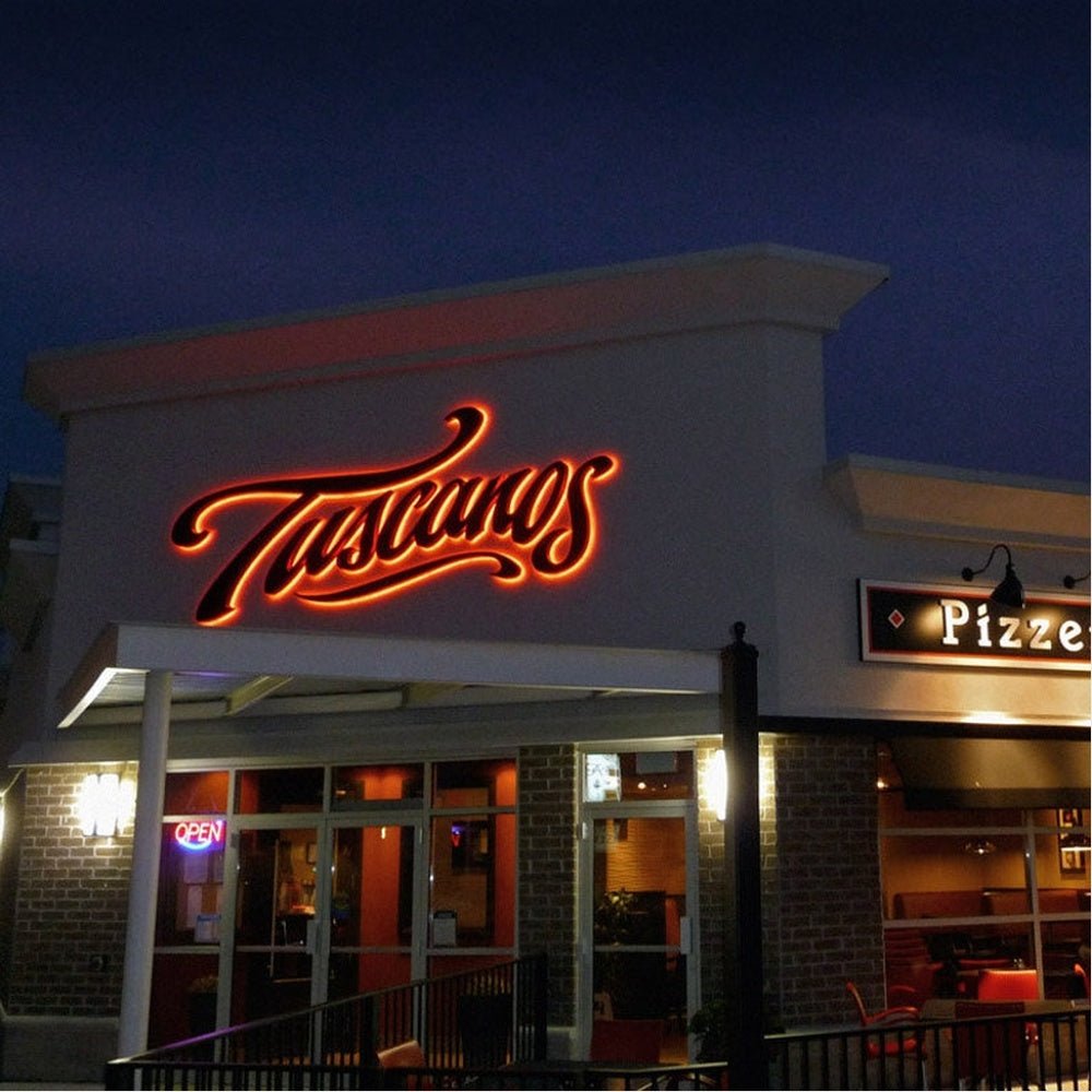 Tuscanos Pizze 3D Backlit Channel Letters Led Light Sign - Shineneon