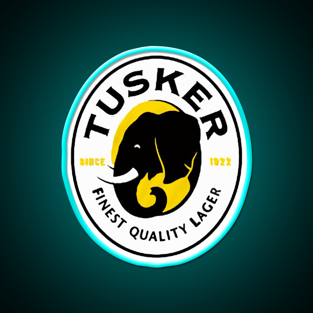 Tuskers Logo Beer Bar Decor Led Neon Sign Rgb Color - Size and dimension reference
