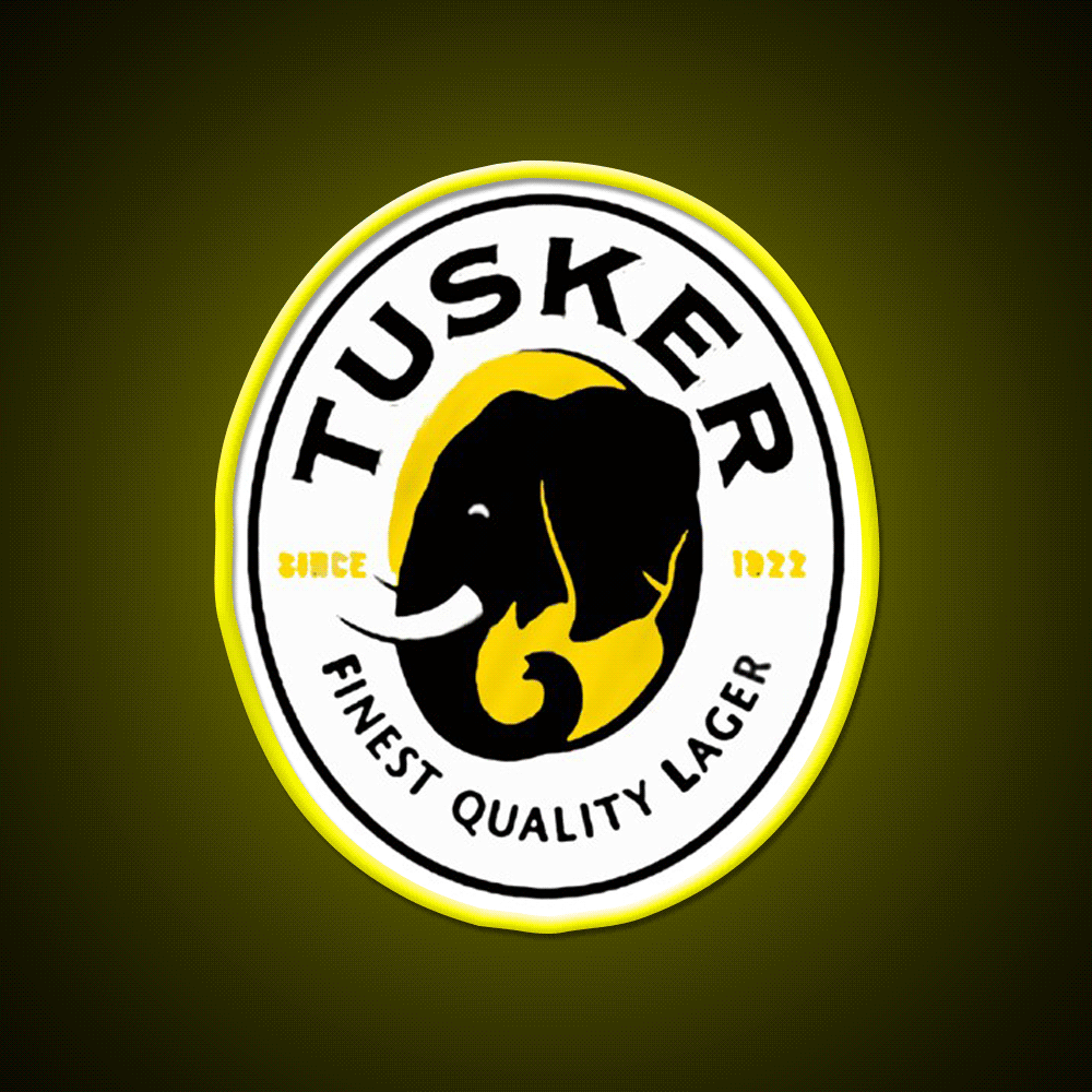 Tuskers Logo Beer Bar Decor Led Neon Sign Rgb Color - Custom LED neon sign front view