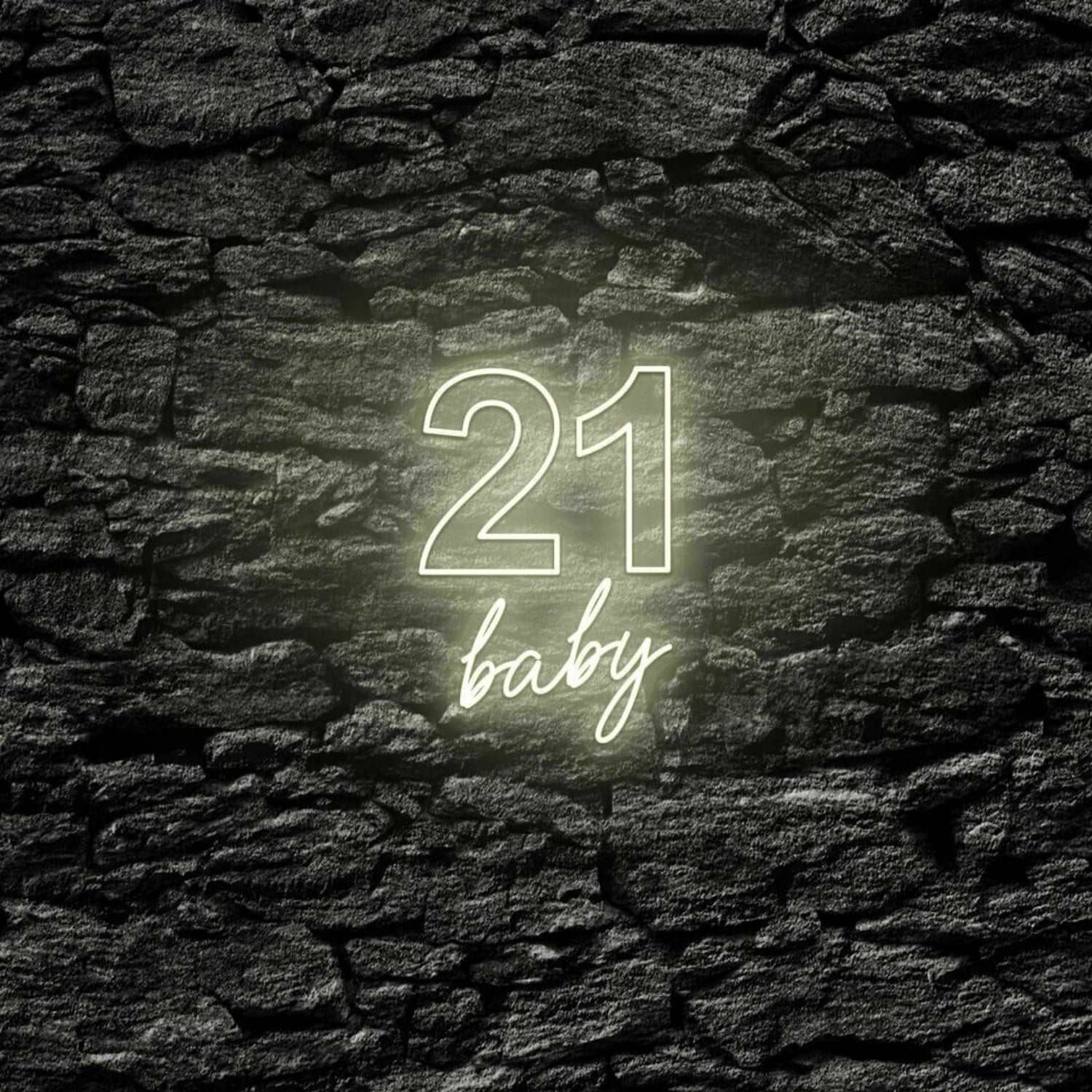 Twenty One Baby Led Neon Sign | Shineneon