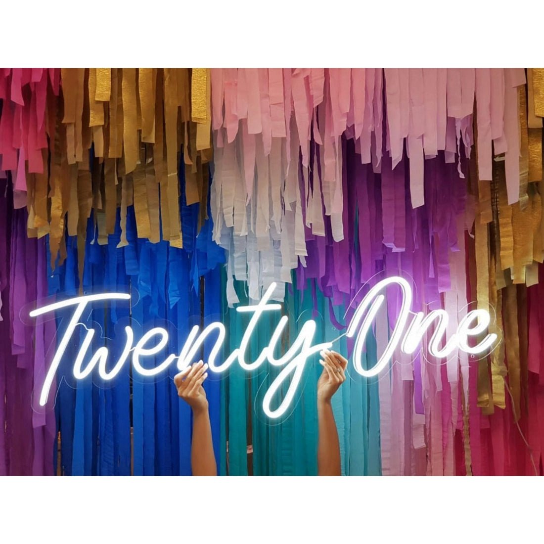 Twenty One Birthday Neon Sign 21st Birthday Happy Birthday Led Sign Business Neon Sign - Shineneon