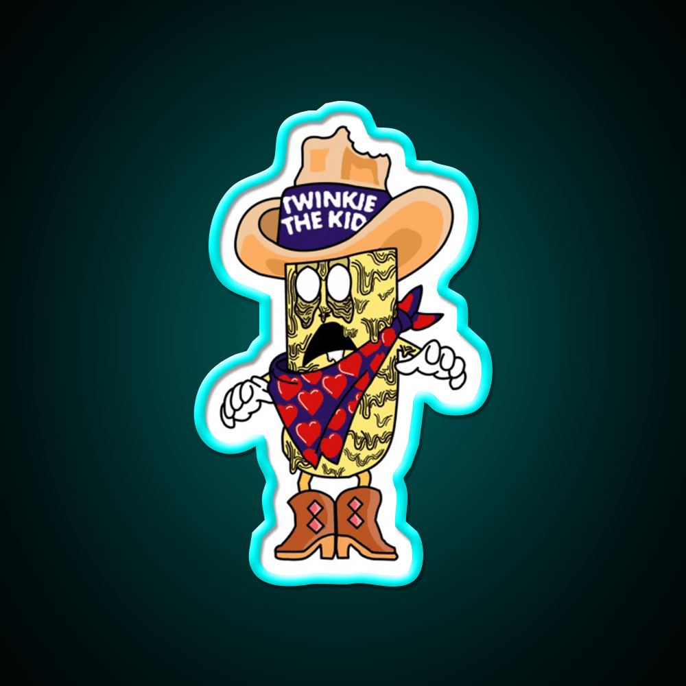 Twinkie The Kid Zombified Hostess Mascot Snack Food Led Neon Sign Rgb Color - Shineneon