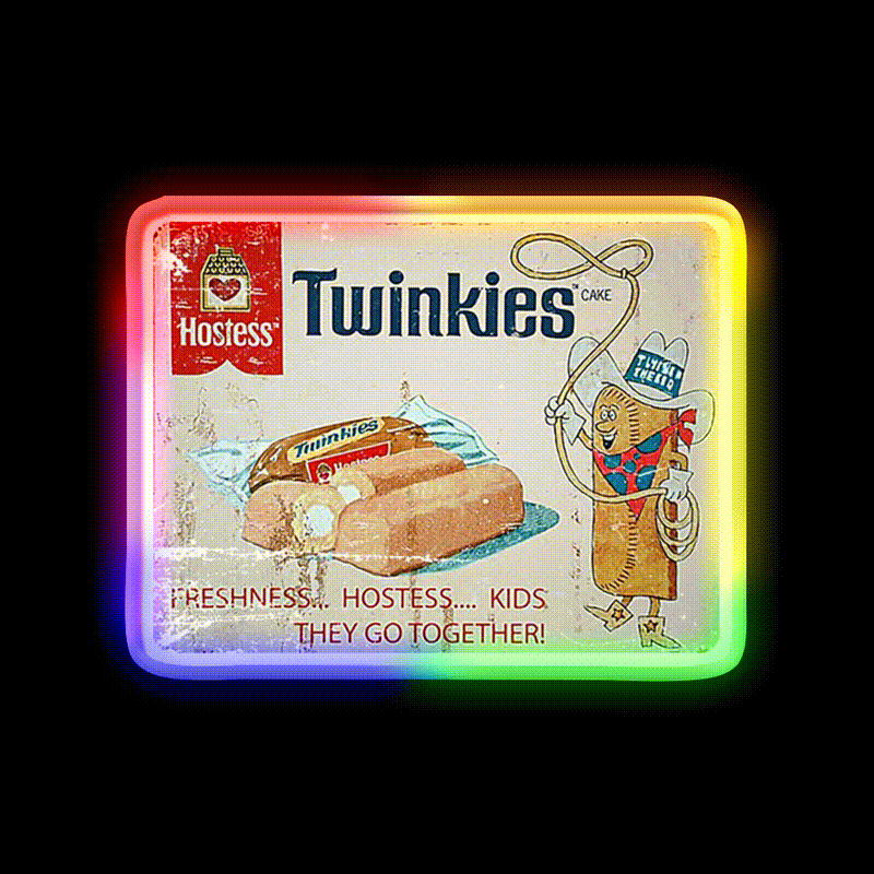 Twinkies Fast Food Led Neon Sign For Burger Place Rgb Color - LED neon sign close-up detail