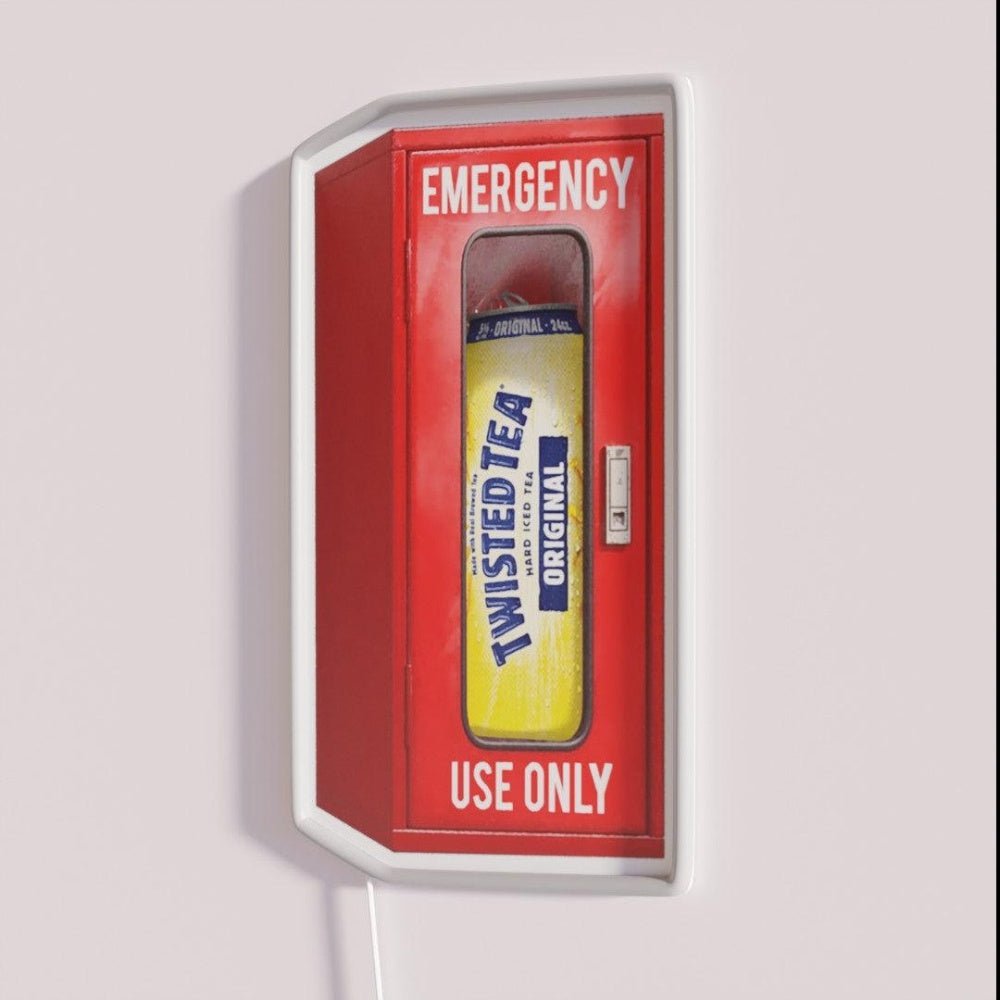 Twisted Iced Tea Hard Iced Tea Emergency Use Fire Rgb Led Neon Sign - Shineneon