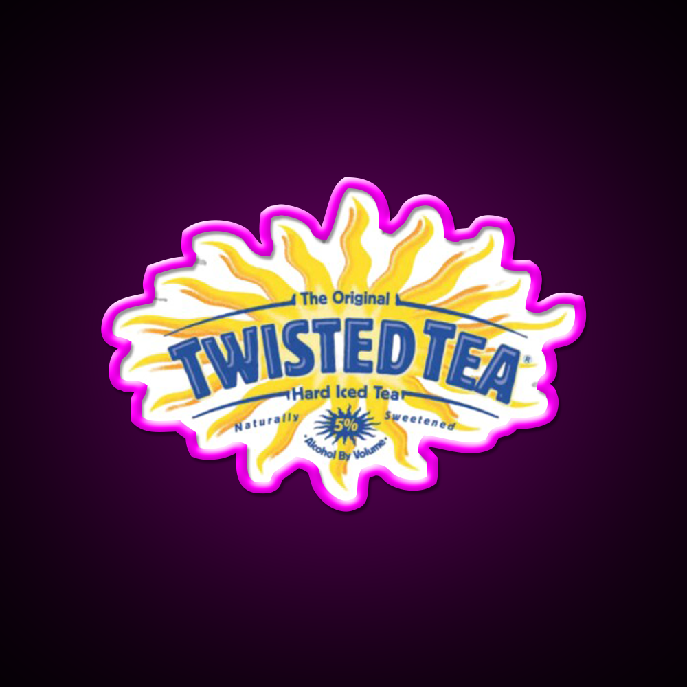 Twisted Tea Beer Bar Decor Led Neon Sign Rgb Color - Neon sign mounted on wall in room