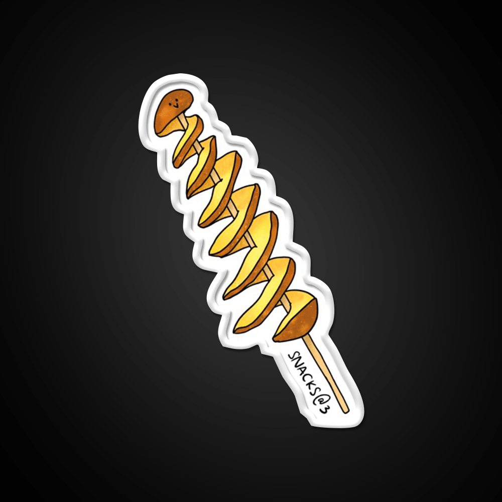 Twisting Tornado Potato Snack Food Led Neon Sign Rgb Color - Shineneon